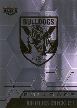 2022 NRL Elite - Mojo Black Diamond #MB 019 Canterbury-Bankstown Bulldogs Checklist Front